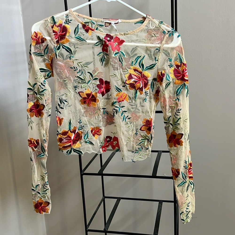 Embroided long sleeve UO